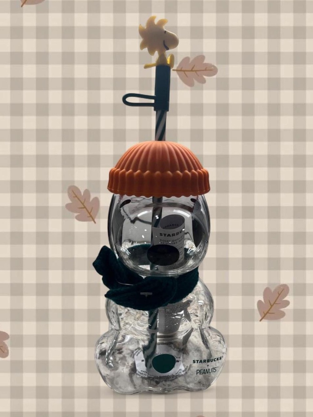 2026 Fall Starbucks Peanuts Snoopy Glass Cold Cup Bearista Tumbler 🍁🐻🧸🎃